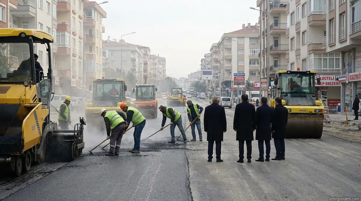 Gaziemir'de 4 Bin 470 Tonluk Asfalt Mesaisi Başladı