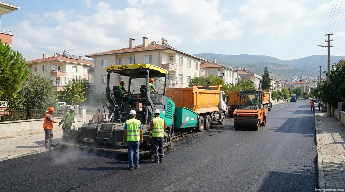 Gaziemir'de 4 Bin 470 Tonluk Dev Asfalt Hamlesi Başladı