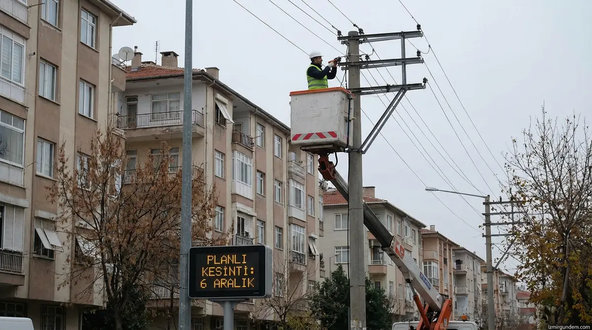 İzmir'de Planlı Elektrik Kesintisi: 6 Aralık