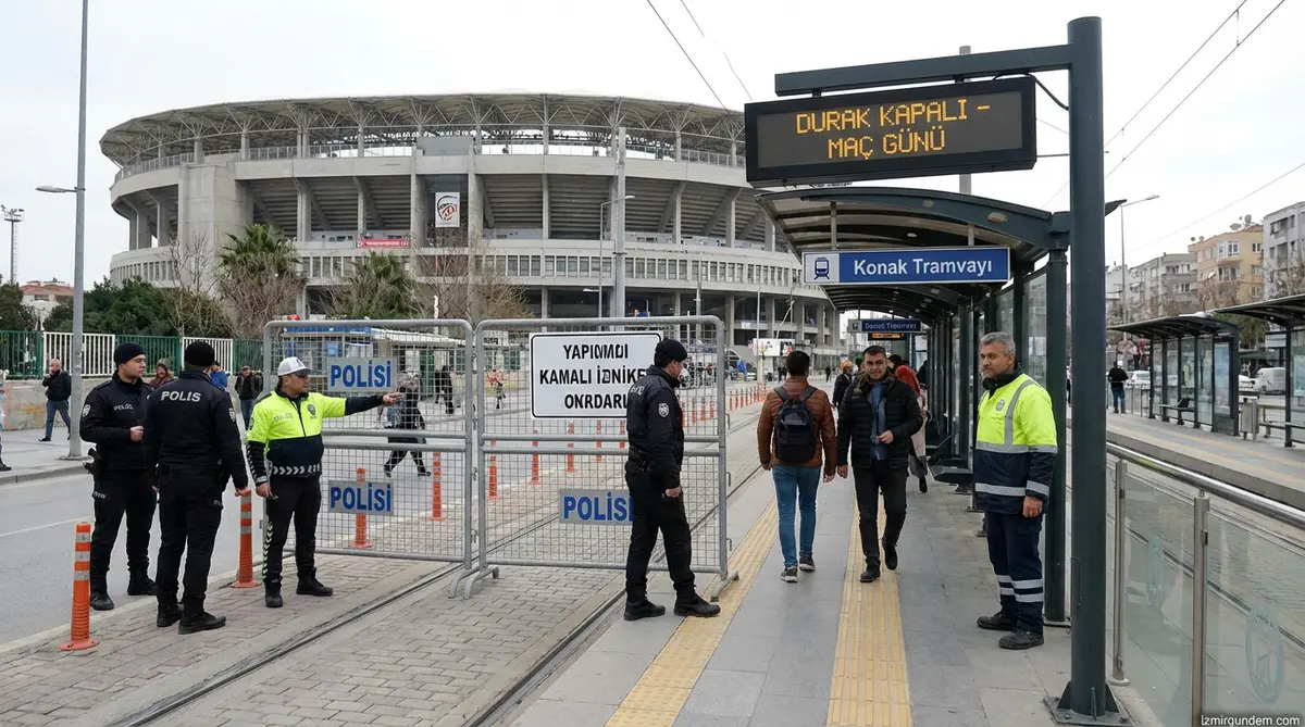 İzmir'de Maç Öncesi Tramvay Durağı Kapanacak