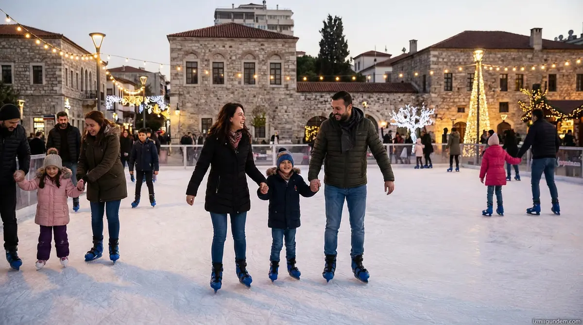 İzmir'de Buz Pistleri Kış Coşkusu Yaşatıyor