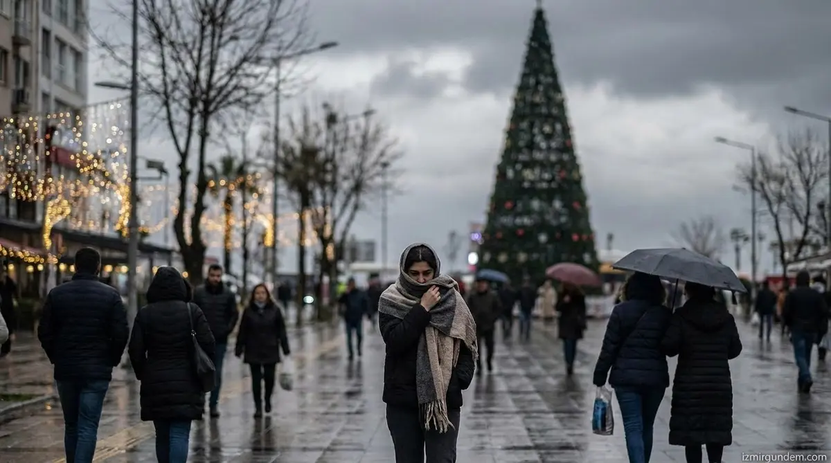 İzmir'de Yılbaşı Havası Soğuk ve Kapalı