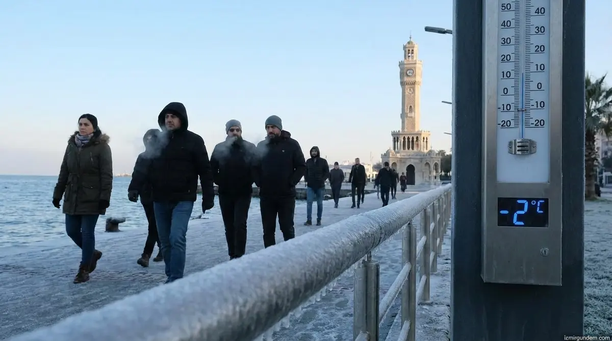 İzmir'de Yeni Yıl Soğuk ve Buzlu Başlıyor