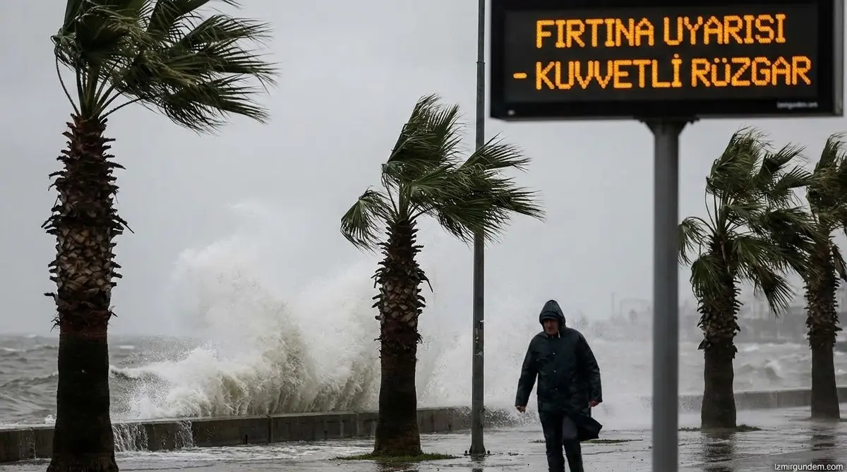İzmir'de Fırtına Alarmı: Kuvvetli Rüzgar Uyarısı