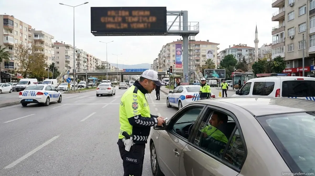 İzmir'de Bir Haftada 30 Bin Sürücüye Ceza