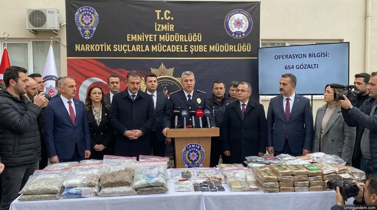 İzmir'de Narkotik Operasyonu: 654 Tutuklama