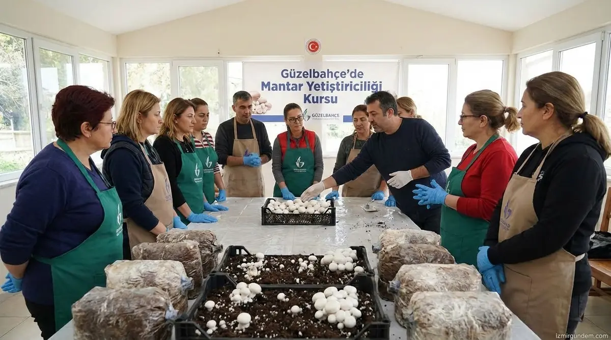 Güzelbahçe'de Mantar Yetiştiriciliği Kursu