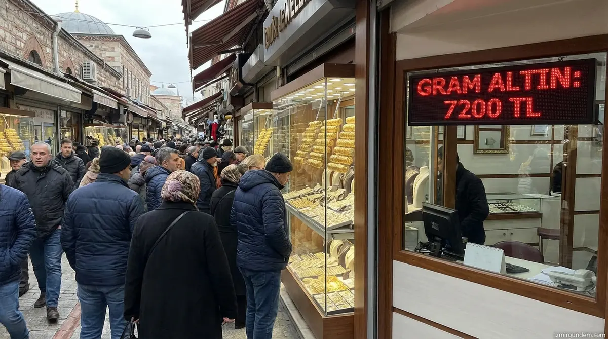İzmir'de Gram Altın Fiyatları 7200 TL Civarında