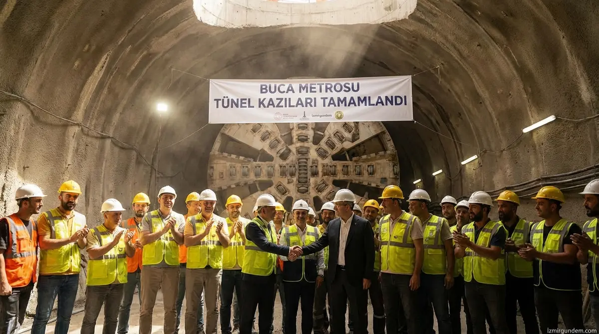 Buca Metrosu'nda Tünel Kazıları Bitti