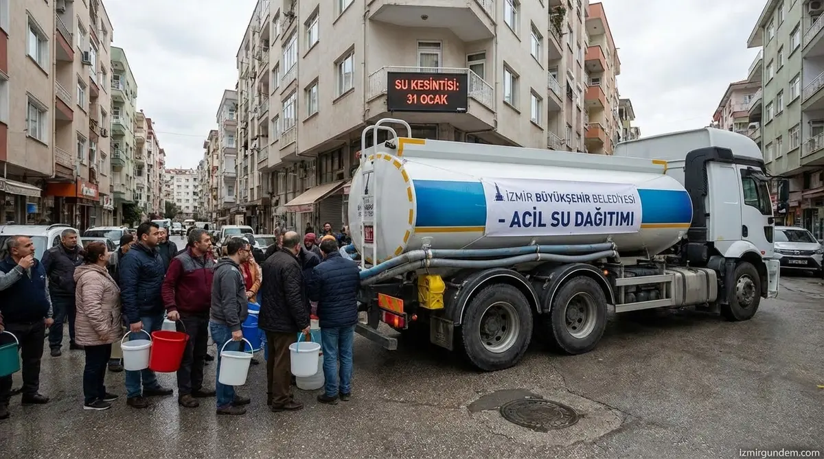 İzmir'de Su Kesintisi: 31 Ocak Etkilenen İlçeler