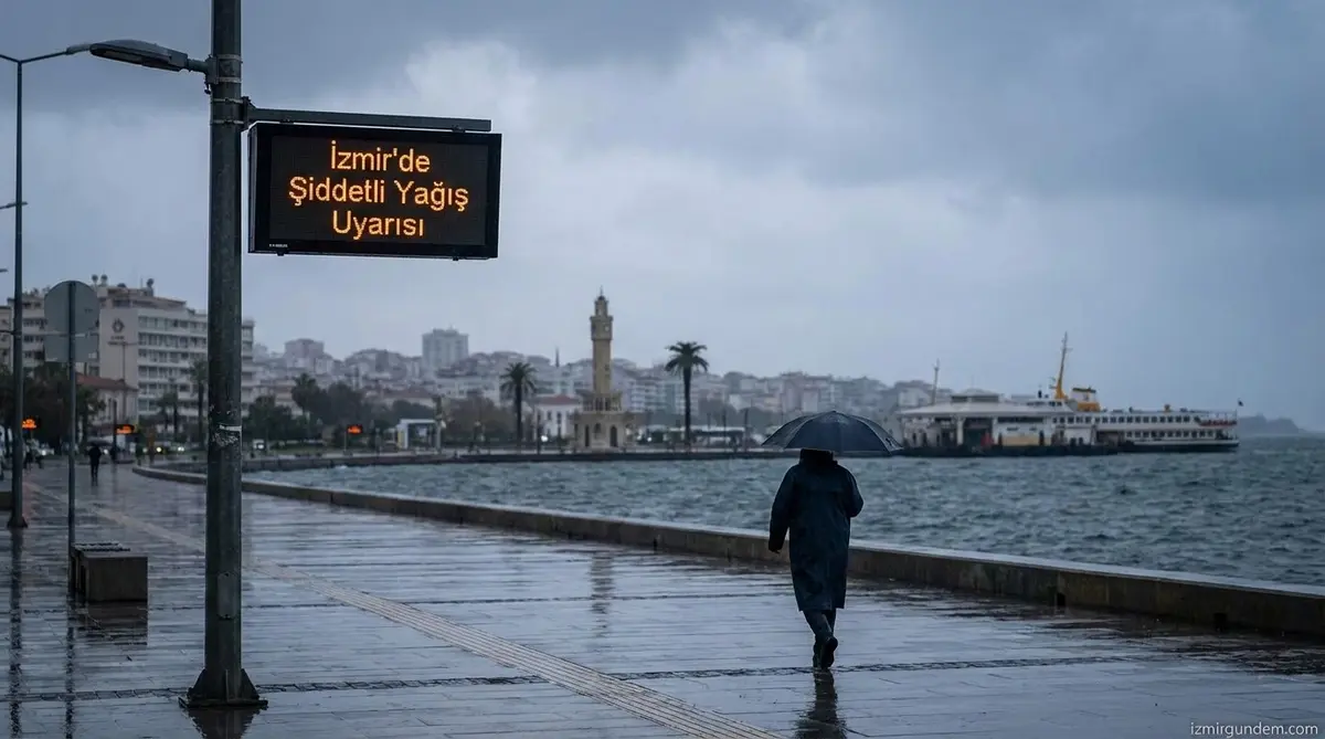 İzmir'de Şiddetli Yağış Uyarısı