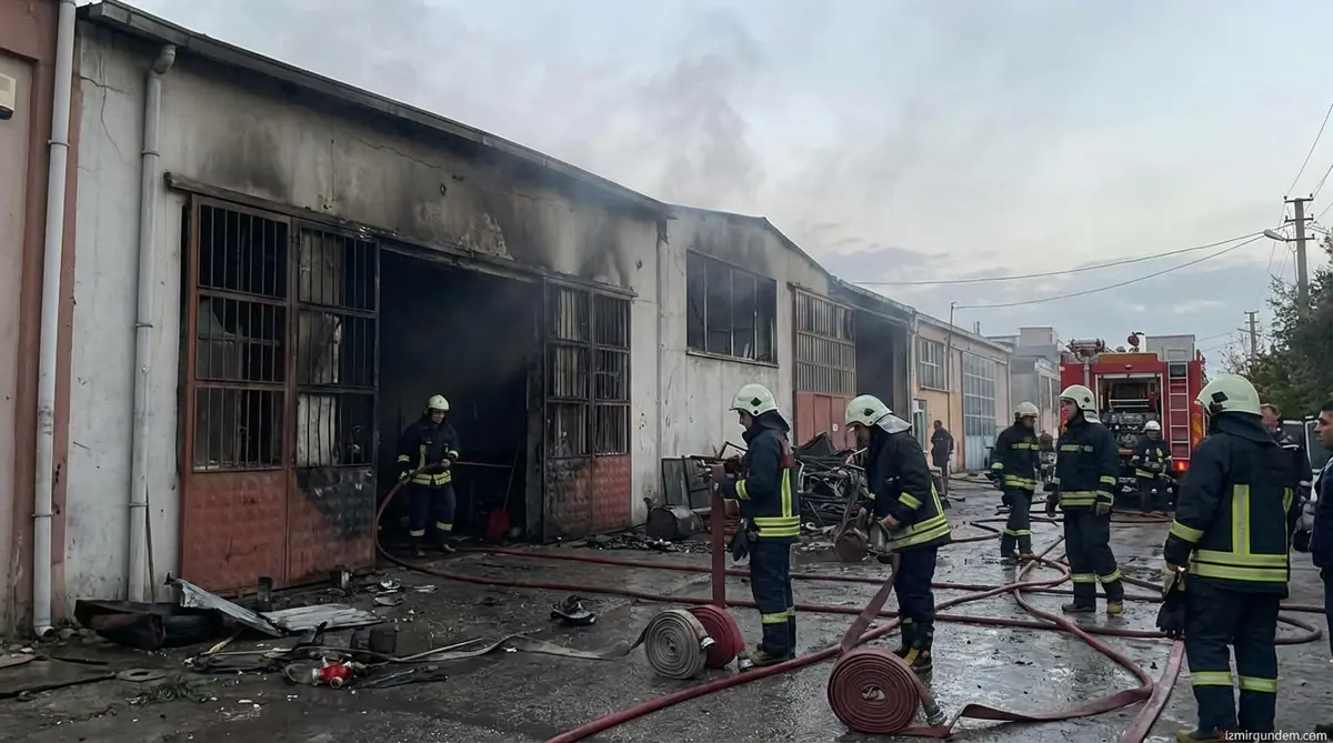 Buca'da Atölye Yangını Hızlıca Söndürüldü