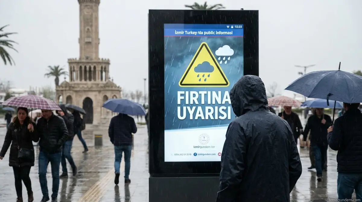 İzmir'de Sağanak ve Fırtına Uyarısı