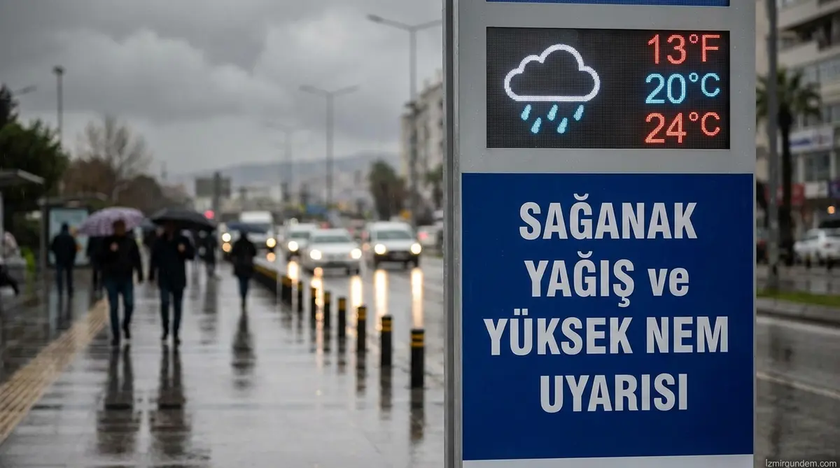 İzmir'de Sağanak Yağış ve Yüksek Nem Uyarısı