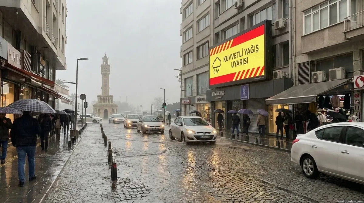 İzmir'e Kuvvetli Yağış Uyarısı