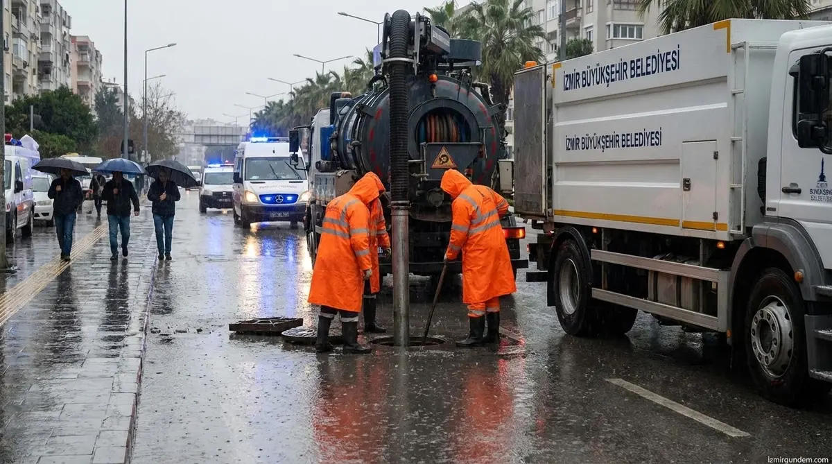 İzmir'de Yağış Alarmı: Belediyeden Müdahale