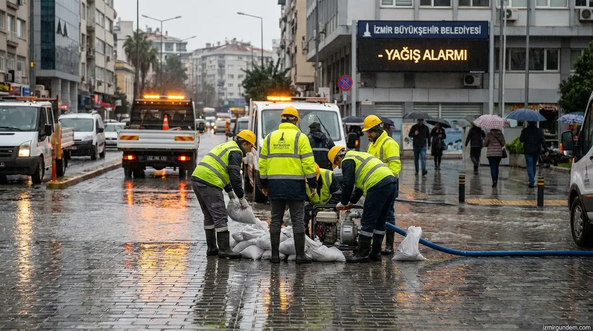 İzmir'de Yağış Alarmı: Belediyeden Seferberlik
