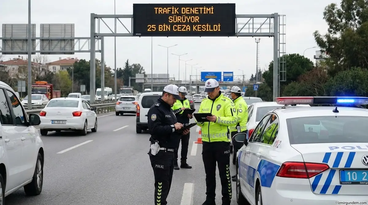 İzmir'de Haftalık Trafik Bilançosu: 25 Bin Ceza