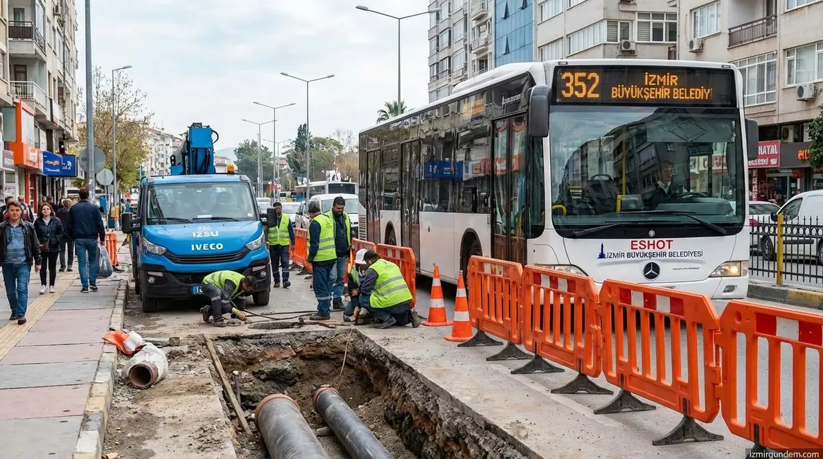 ESHOT: 3 Hat Güzergahı Değişti (İZSU Çalışması)