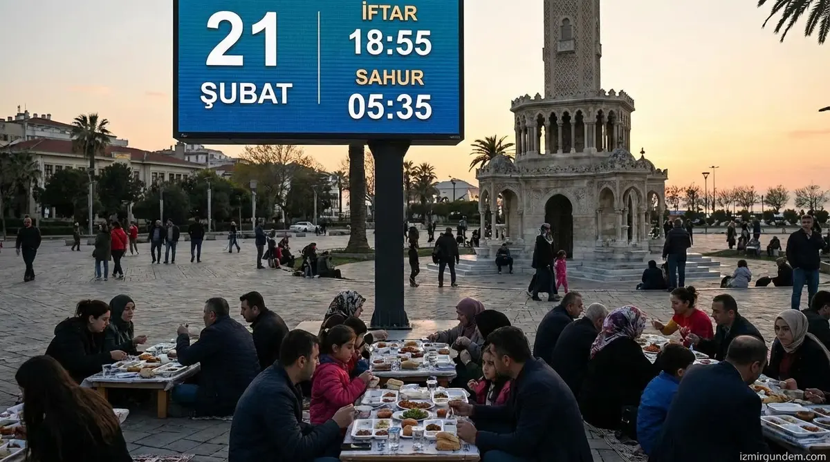 İzmir'de İftar ve Sahur Vakitleri (21 Şubat)