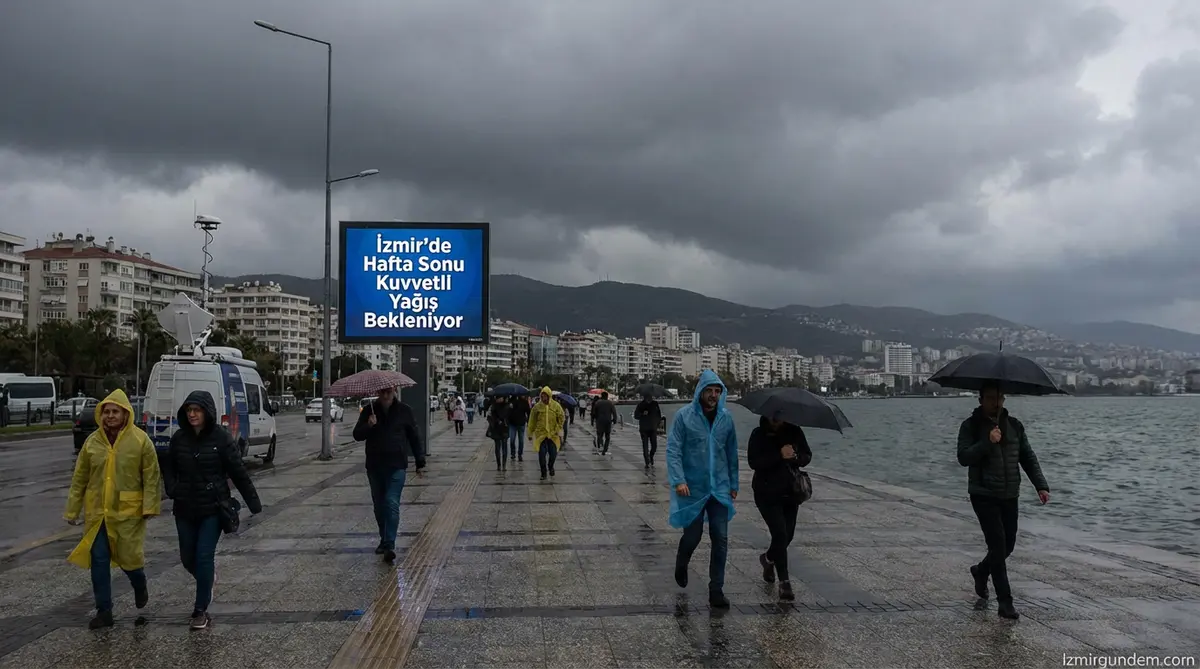 İzmir'de Hafta Sonu Kuvvetli Yağış Bekleniyor