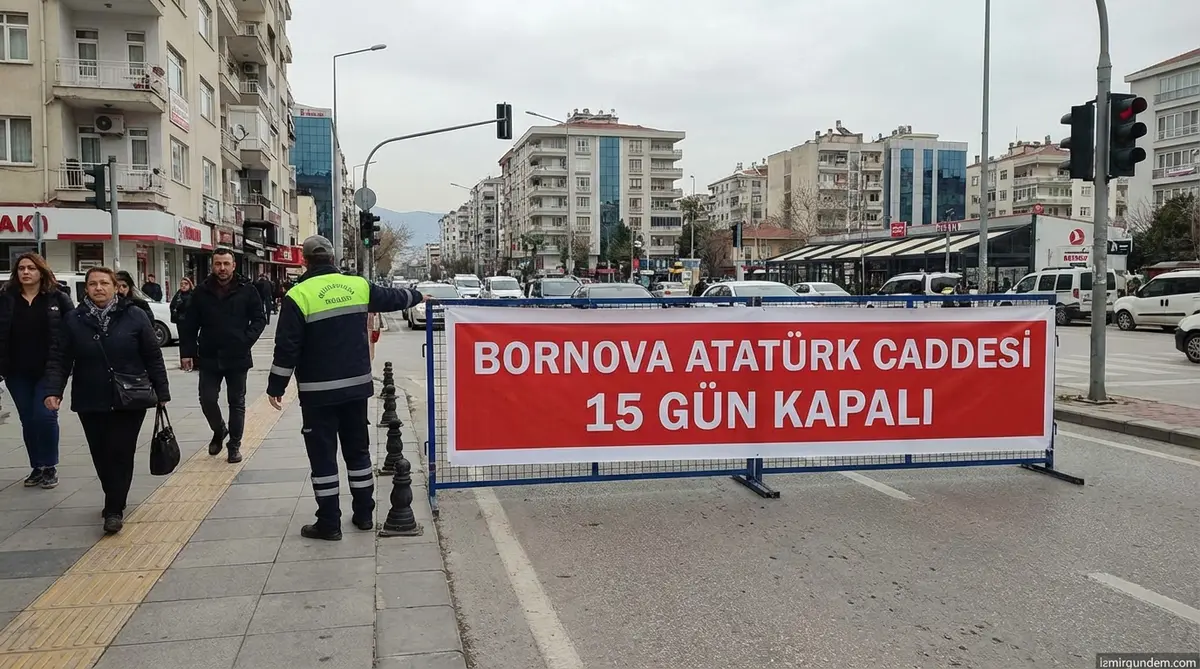 Bornova Atatürk Caddesi 15 Gün Kapalı