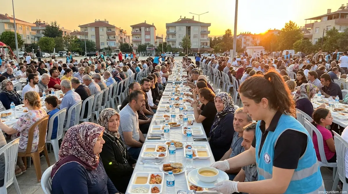 İzmir İftar Sofrası Bugün Menderes'te