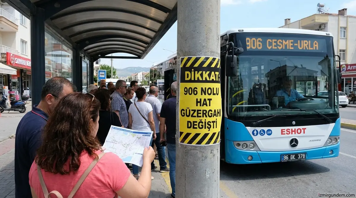 ESHOT 906 Çeşme-Urla Hattı Güzergahı Değişti