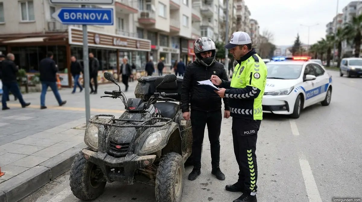 Bornova'da ATV'li Drifte 146 Bin TL Ceza: Ehliyet de Askıda!