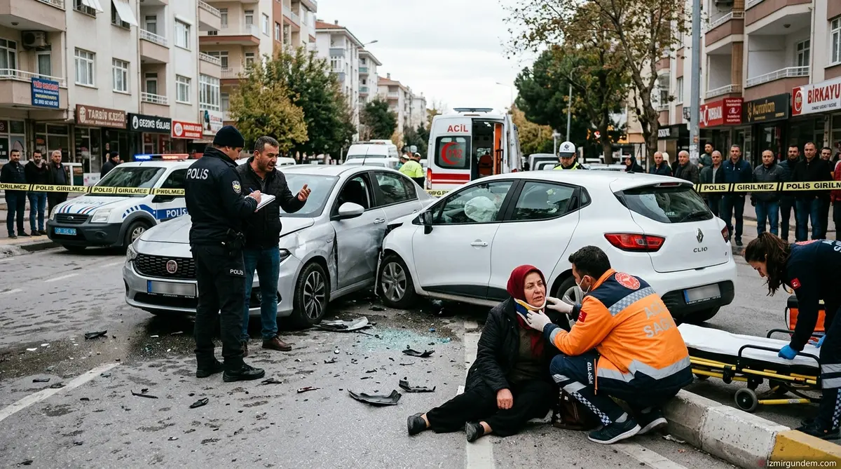 Buca'da Kaza: İki Araç Çarpıştı, 1 Yaralı