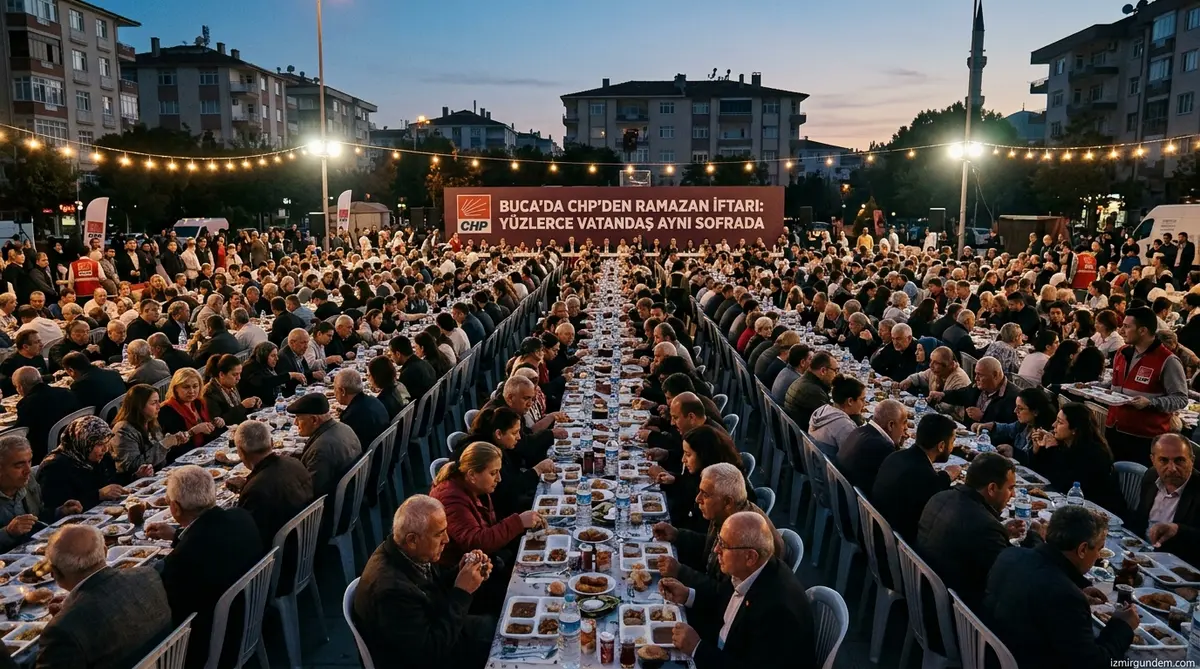 Buca'da CHP'den Ramazan İftarı: Yüzlerce Vatandaş Aynı Sofrada
