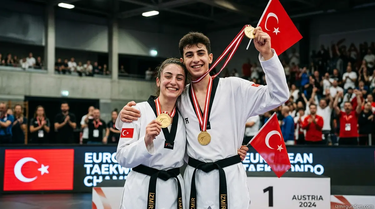 İzmirli Karışık Çiftinden Avrupa'da Çifte Altın Madalya!