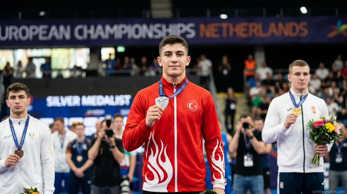 Aliağalı Emirhan Okmar Hollanda'da Avrupa İkincisi Oldu