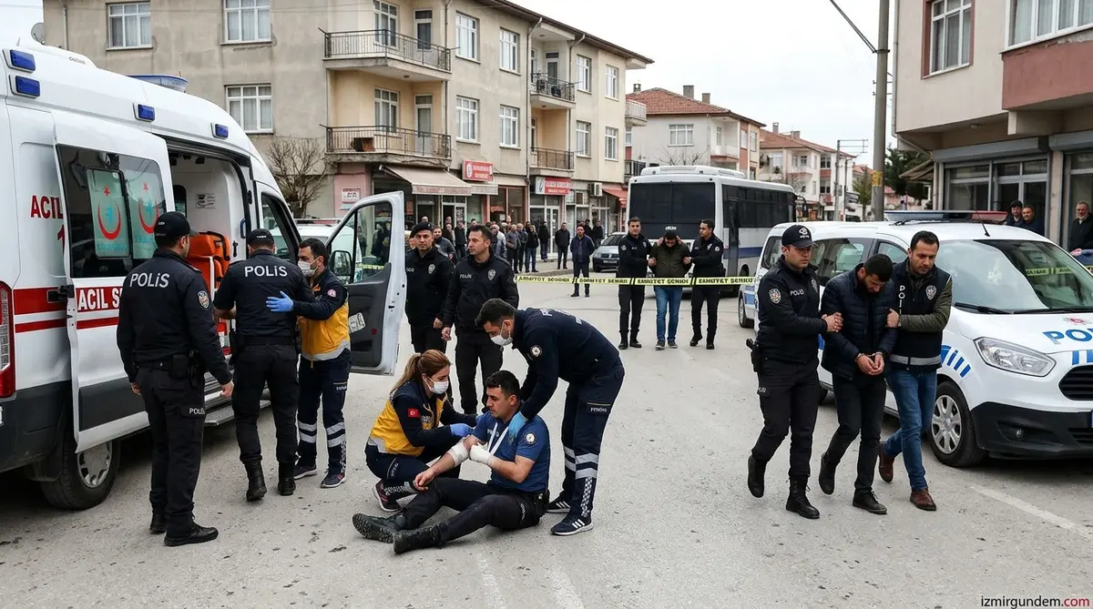 İzmir Bayındır'da Polise Bıçaklı Saldırı: 3 Memur Yaralandı 4 Gözaltı