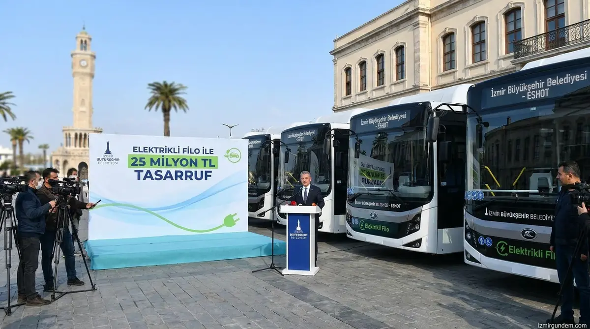 İzmir Büyükşehir Belediyesi Elektrikli Filosuyla 25 Milyon TL