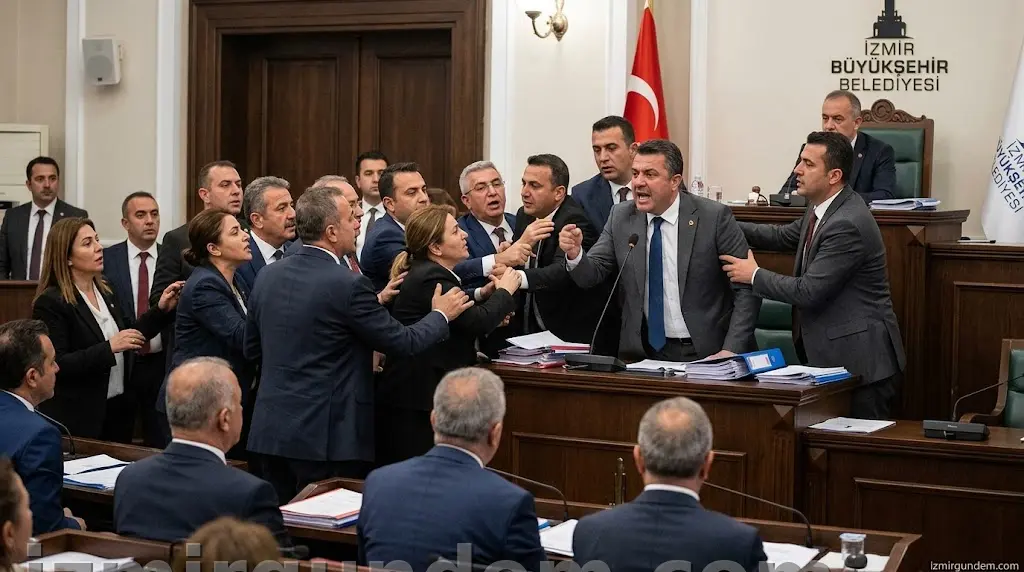 İzmir Büyükşehir Meclisi'nde Arbede: Çağatay Güç'ten Sert Vandalizm Çıkışı