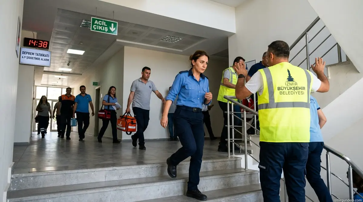 İzmir Büyükşehir'de 6.9'luk Deprem Alarmı: Personel Saniyelerle Yarıştı