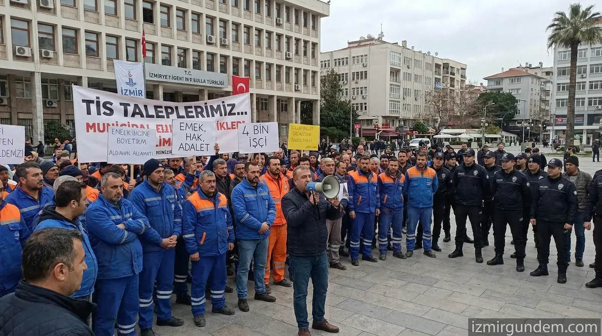 İzmir Büyükşehir'de TİS Krizi: 4 Bin İşçi Pazar...