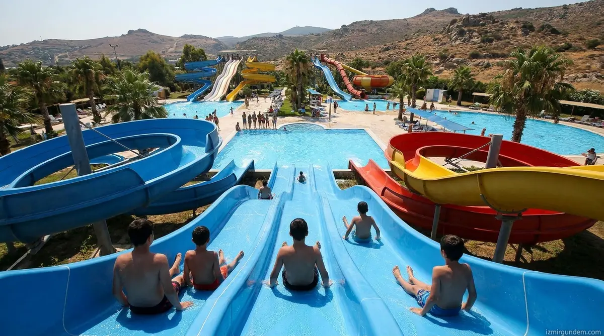İzmir Büyükşehir'den Gençlere Çeşme'de Ücretsiz Aquapark Keyfi