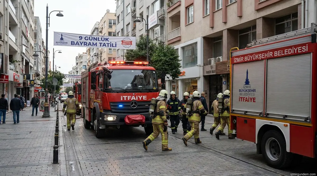 İzmir İtfaiyesi 9 Günlük Tatilde 998 Olaya Koştu