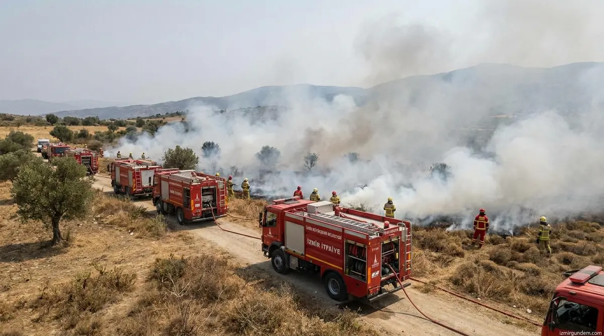 İzmir İtfaiyesi Alarm Verdi: Bir Haftada 193 Ot Yangını Çıktı