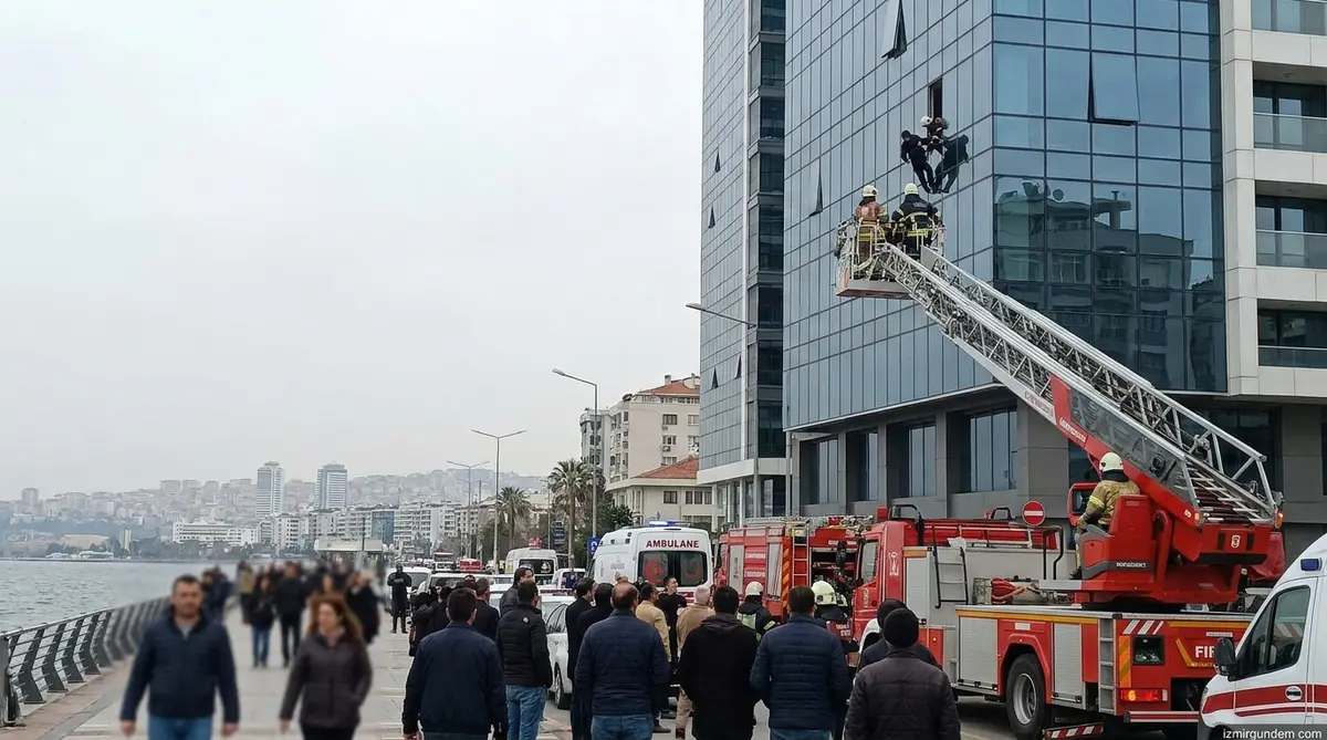İzmir İtfaiyesi Konak İZSU Binasında Yangın Tatbikatı Yaptı