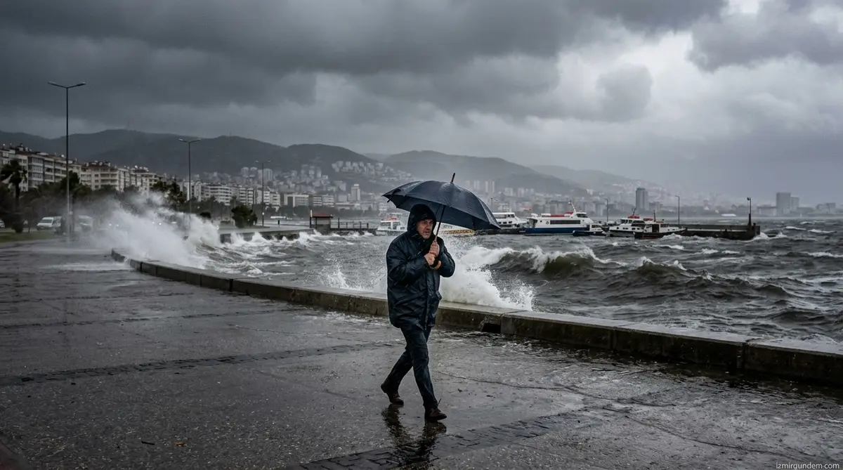 İzmir için Sarı Kodlu Fırtına Uyarısı: Cumartesiye Kadar Sürecek
