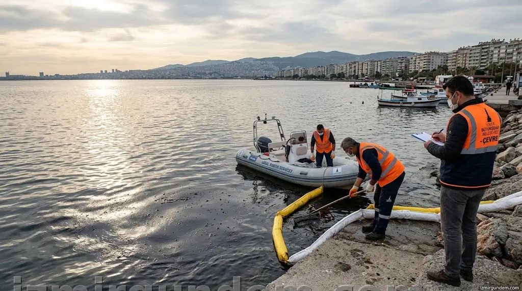 İzmir Körfezi'nde 11. Kirlilik Alarmı: Alaybey'de Yakıt Atığı Tespit Edildi