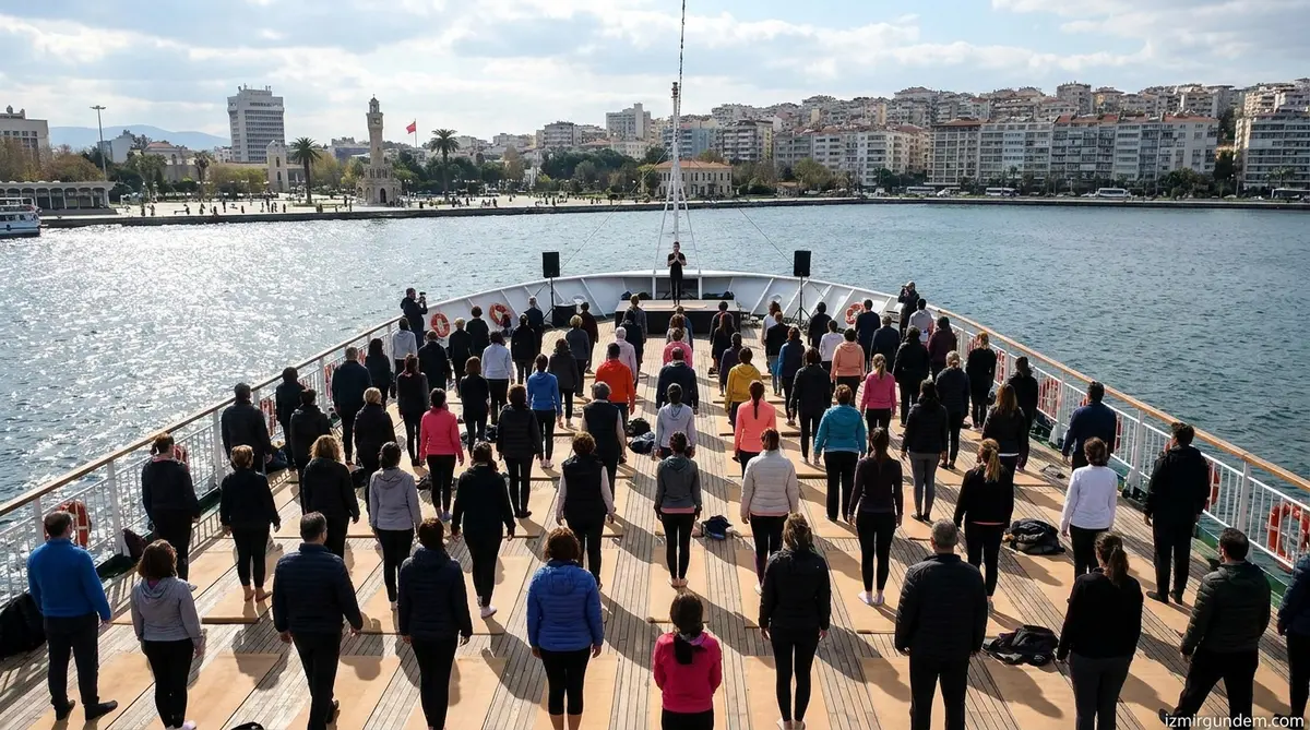 İzmir Körfezi'nde Vapurda Yoga: 400 Kişi Nefes Aldı
