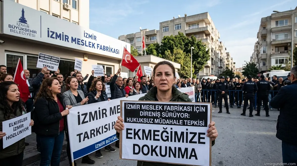 İzmir Meslek Fabrikası İçin Direniş Sürüyor: Hukuksuz Müdahale Tepkisi