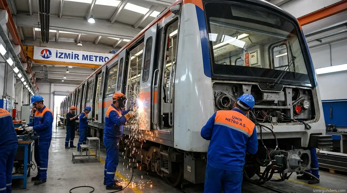 İzmir Metro Araçlarını Kendi Atölyesinde Yeniliyor