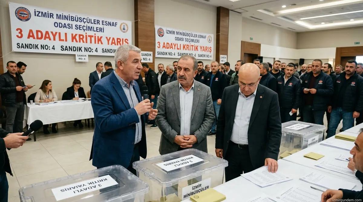 İzmir Minibüsçüler Esnaf Odası Seçiminde 3 Adaylı Kritik Yarış