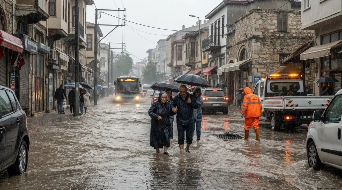 İzmir Valiliği'nden Kuvvetli Yağış Uyarısı: 17 İlçede Sel Riski