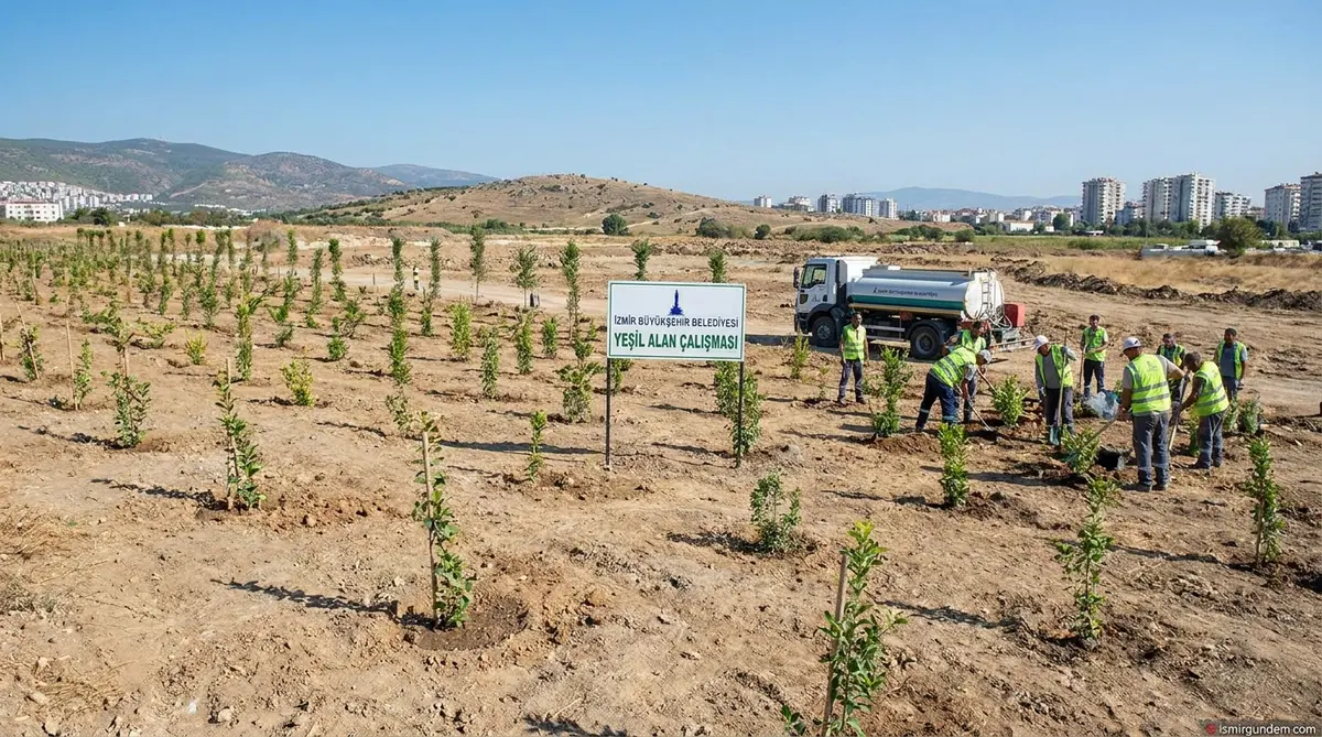 İzmir'de 1,5 Milyon Metrekarelik Alana 41 Bin Bitki Dikildi